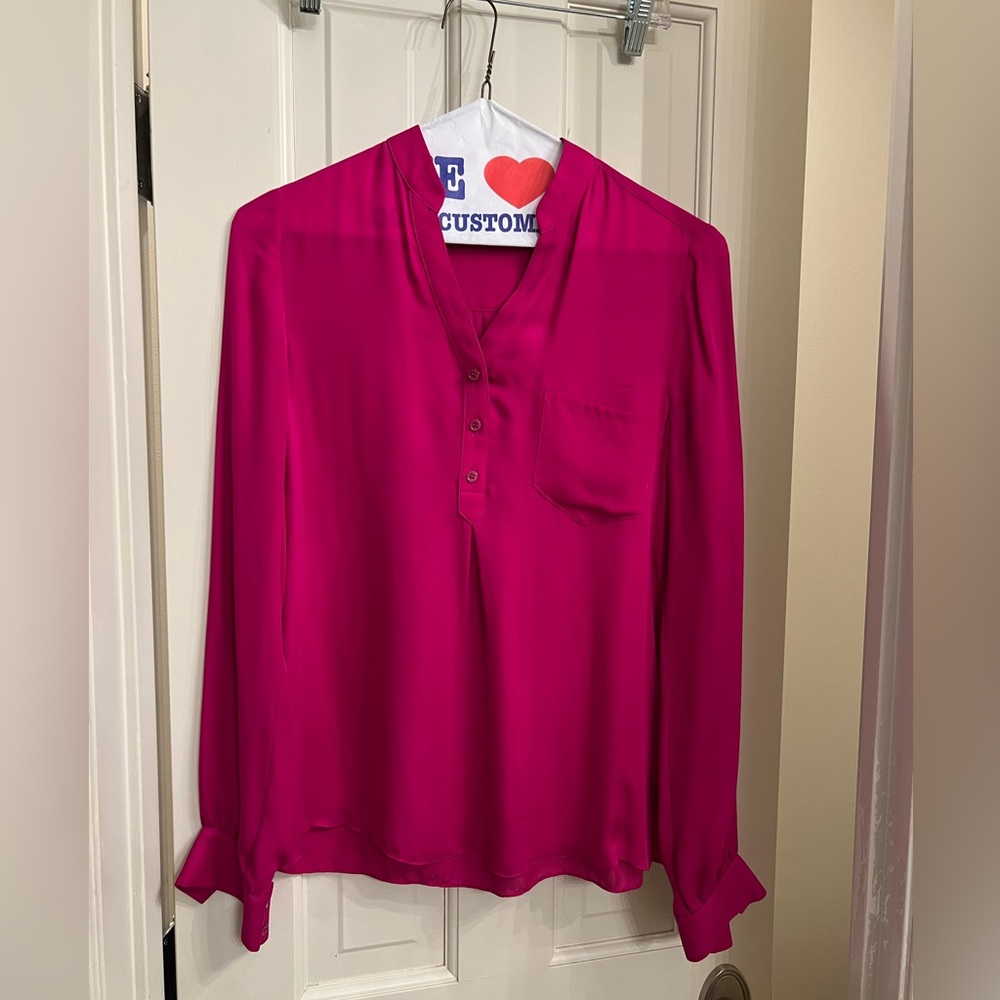 Haute hippie pink silk blouse